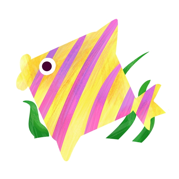 彩色热带鱼图案