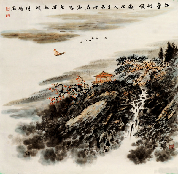 江亭帆順圖片
