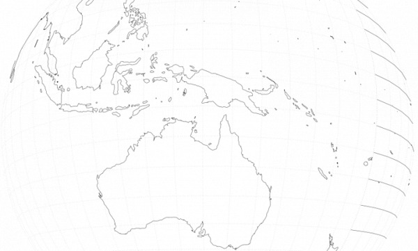 澳大利亚从空间矢量图