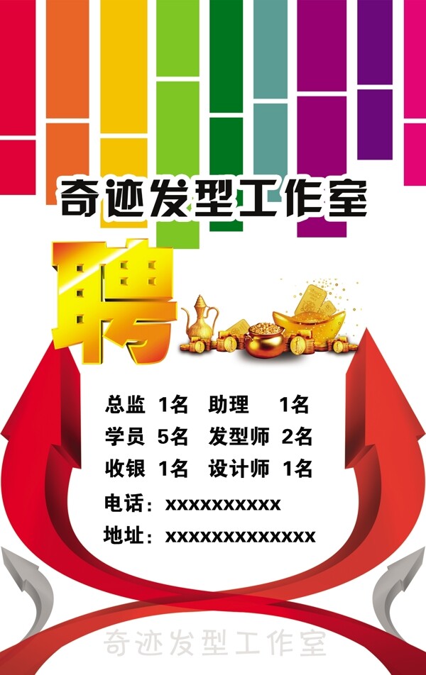 理發(fā)店招聘圖片