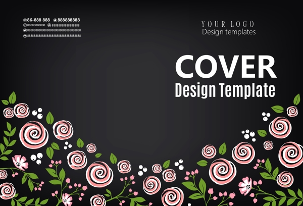 时尚花朵创意广告宣传画册封面设计