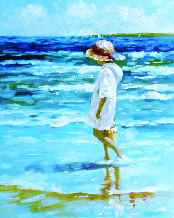 欧式装饰画大海油画北欧风格