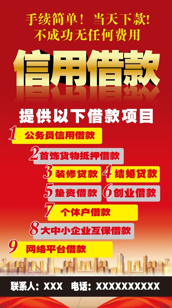 信用貸款海報(bào)