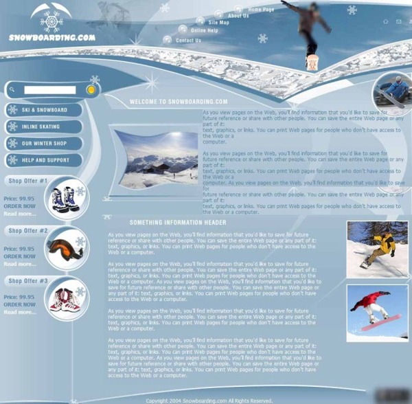 冬季滑雪俱乐部网页模板