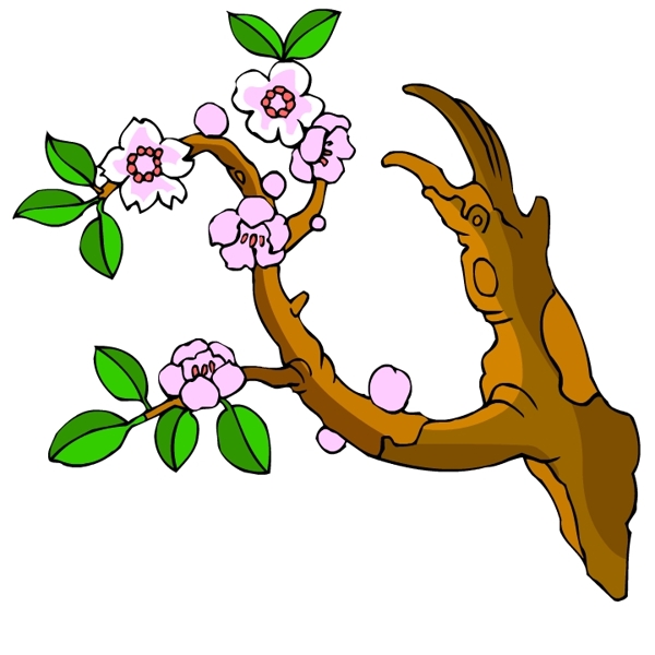花卉古典插畫