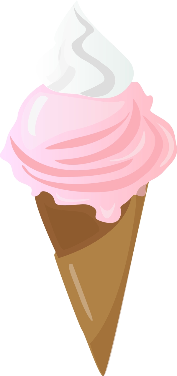 粉色夏日冰淇淋