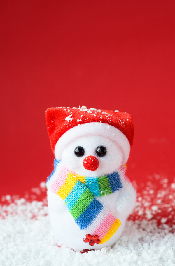戴著帽子的雪人裝飾品