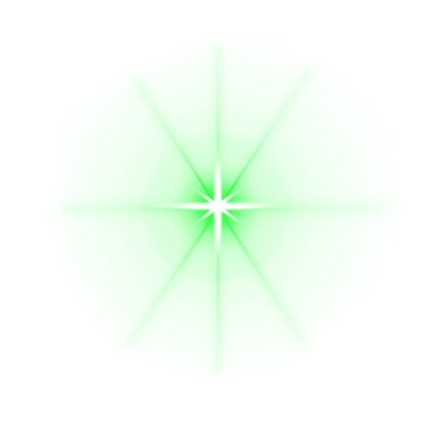 绿色光效PSD透明底