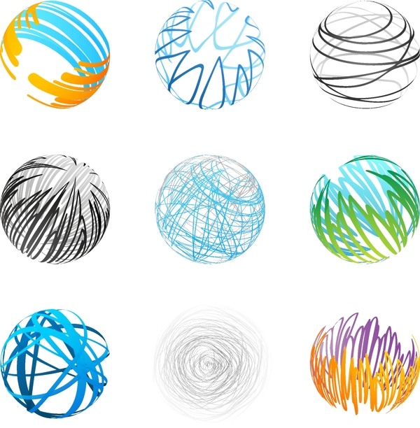3d動感線條logo圖片