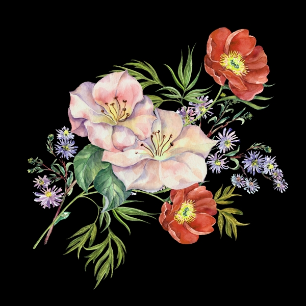 手繪花