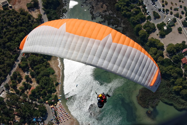 空中滑翔伞运动图片