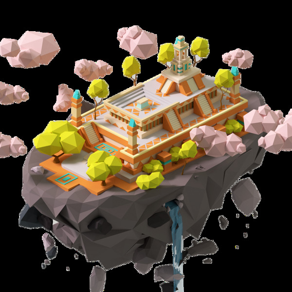 三维游戏城堡建筑设计图