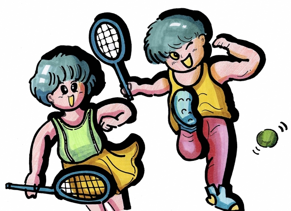 運動休閑插畫031