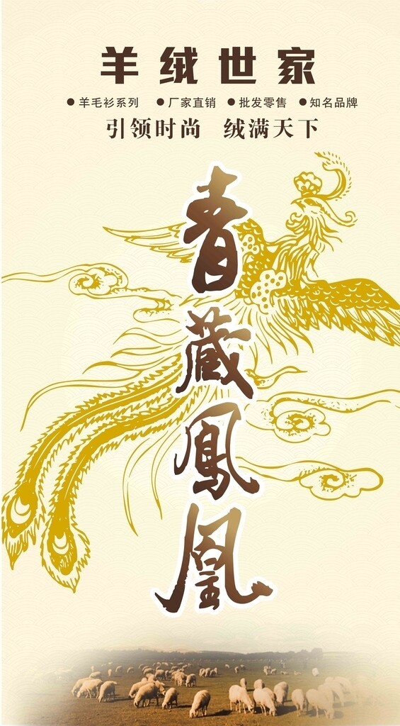 羊絨海報(bào)青藏鳳凰服裝