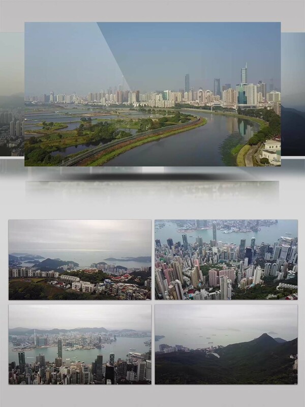 4K超清航拍香港建筑景观视频素材