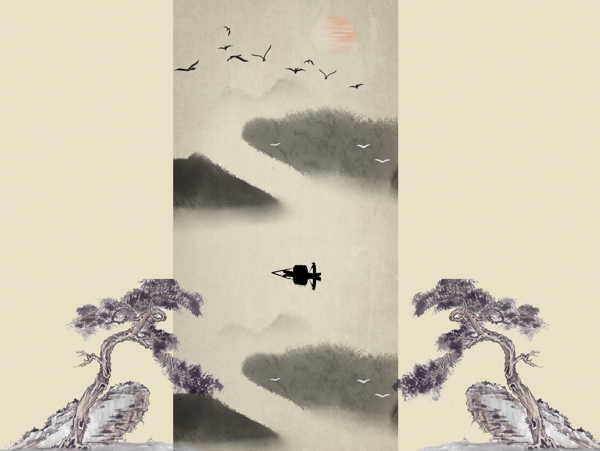 新中式背景墻