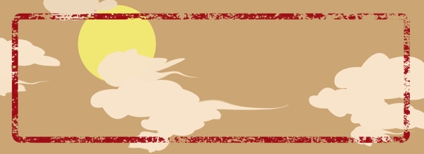 簡約古風(fēng)中秋節(jié)banner背景