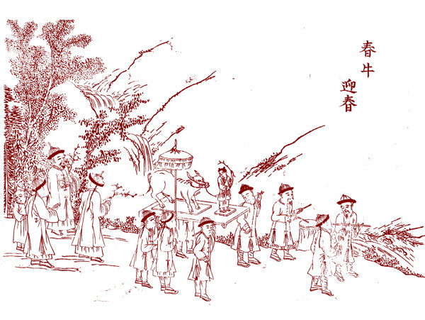春牛迎春圖片