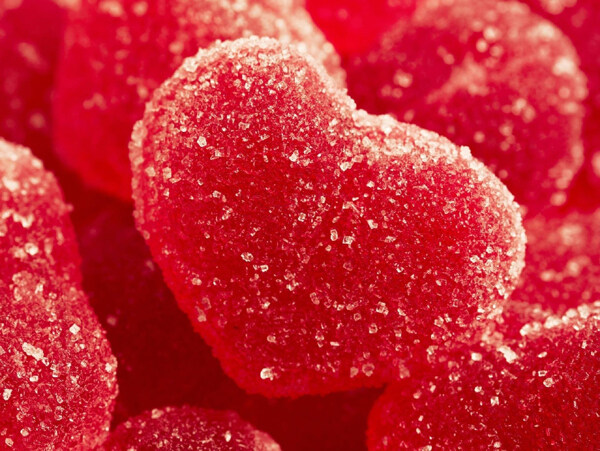 红色爱心糖果图片