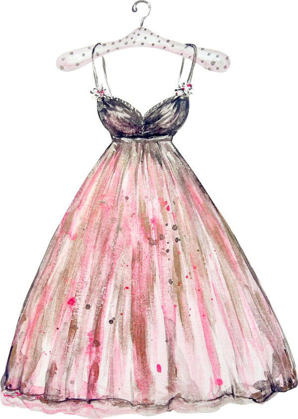 时尚粉色裙子图片素材