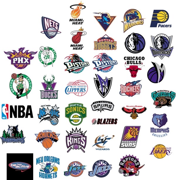 美国NBA篮球队徽标志