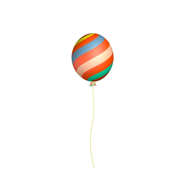C4D气球七夕气球渐变气球3D元素原创商用元素