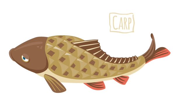 卡通插畫魚海鮮矢量素材
