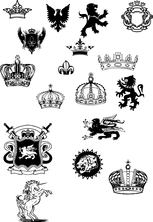 欧式皇冠徽标集
