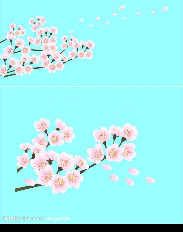 桃花矢量圖圖片