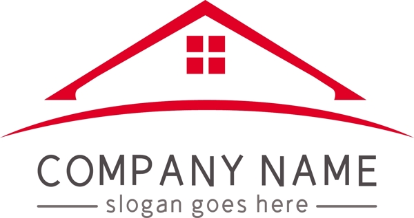 红色创意房地产logo