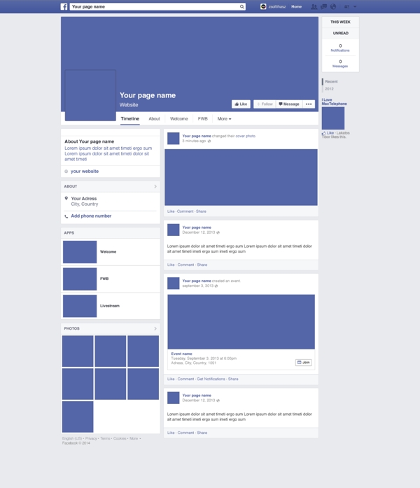 2014Facebook模板