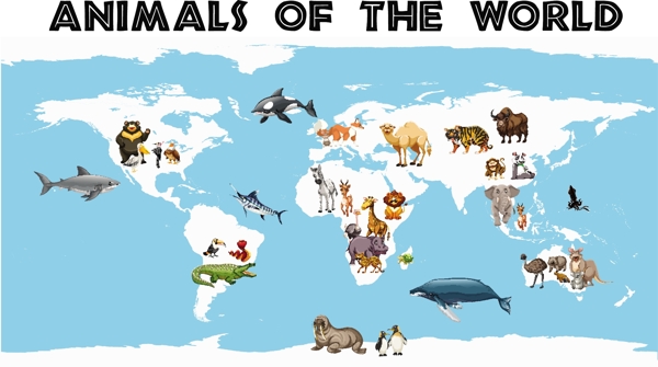 全世界不同种类的动物