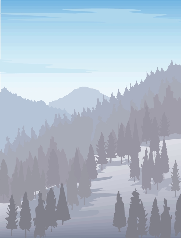 矢量雪景插畫22