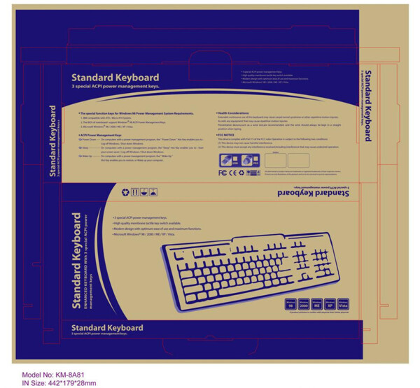 电脑键盘包装图片模板下载计矢量ai电脑键盘包装矢量素材