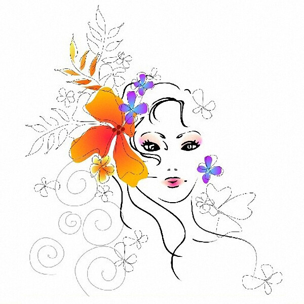 位圖時尚休閑女裝成熟優(yōu)雅女裝植物花卉免費素材