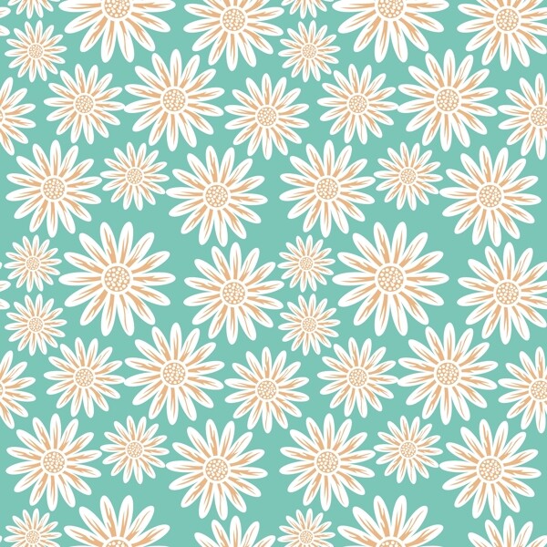 無縫的花卉圖案的紋理的雛菊花