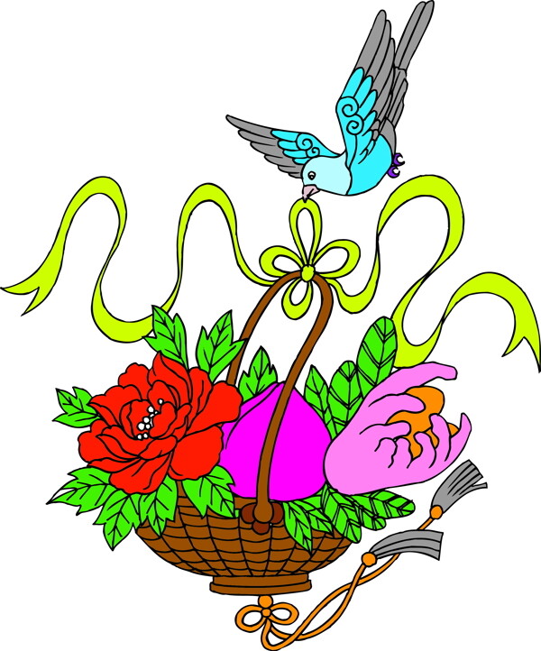 鳥(niǎo)獸吉祥插圖裝飾