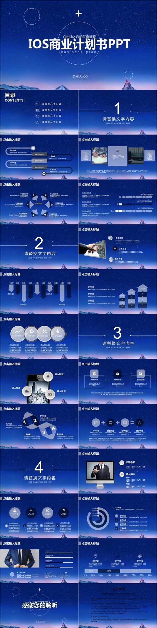 IOS商務(wù)風(fēng)商業(yè)計劃書通用PPT模板