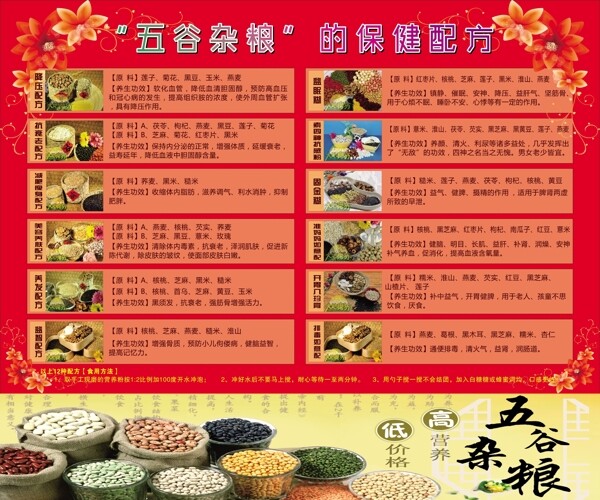 五谷雜糧的保健配方