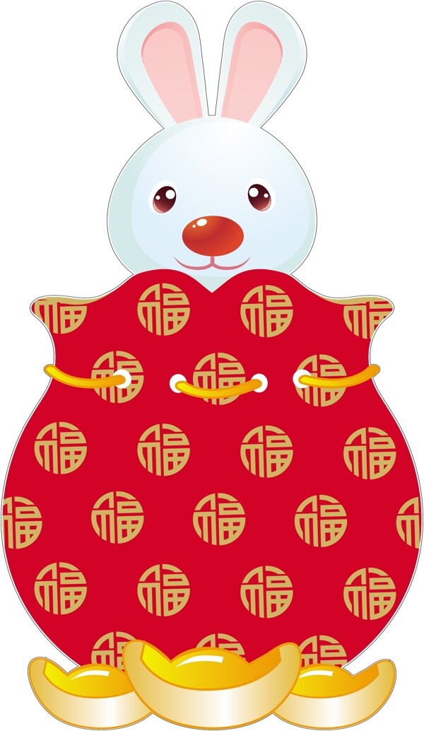 2011新年兔矢量素材