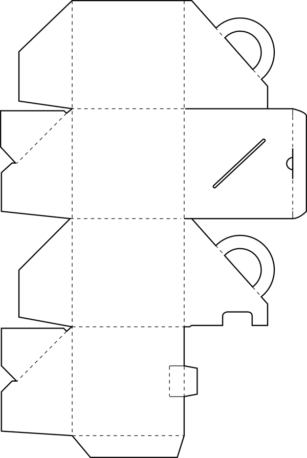包装盒外形矢量纸盒矢量包装盒展开分割图矢量70