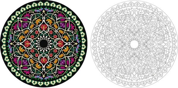 歐美花紋2753矢量EPS