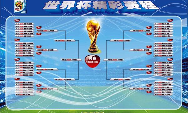 2010世界杯赛程表图片