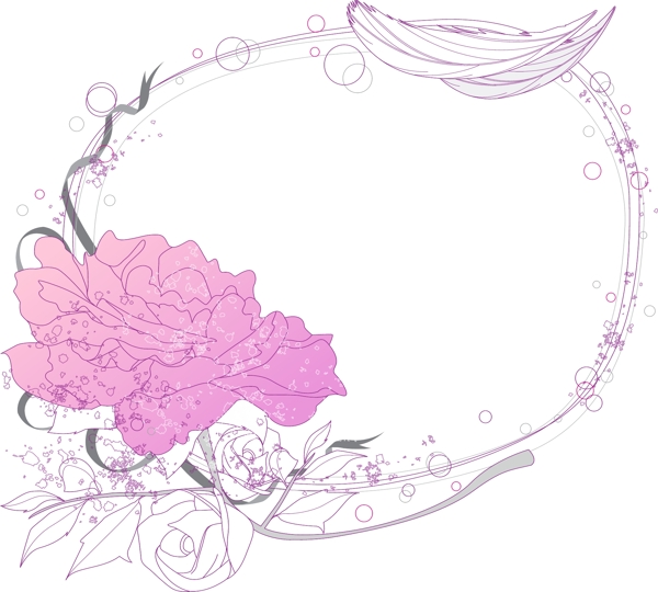 玫瑰花邊框