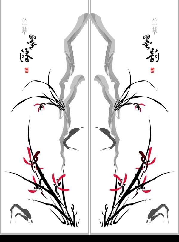 墨韻蘭花圖片
