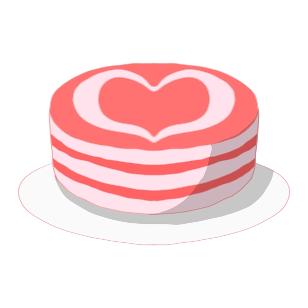 情人节红色的蛋糕