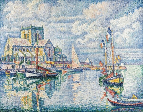 PaulSignacBarfleur1913畫家風(fēng)景畫靜物油畫建筑油畫裝飾畫
