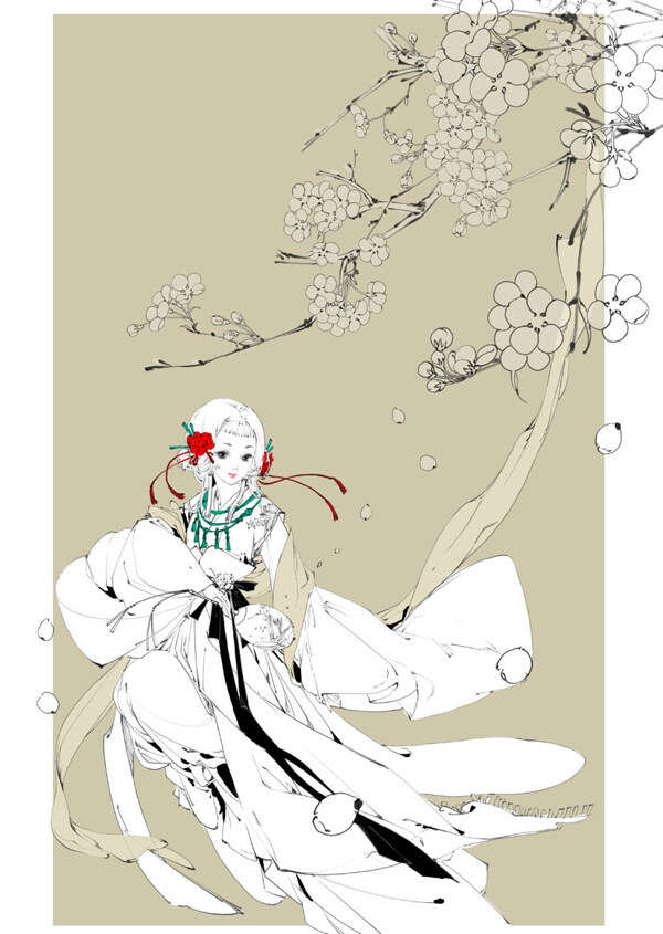 位圖插畫時尚插畫人物插畫藝術(shù)效果免費素材
