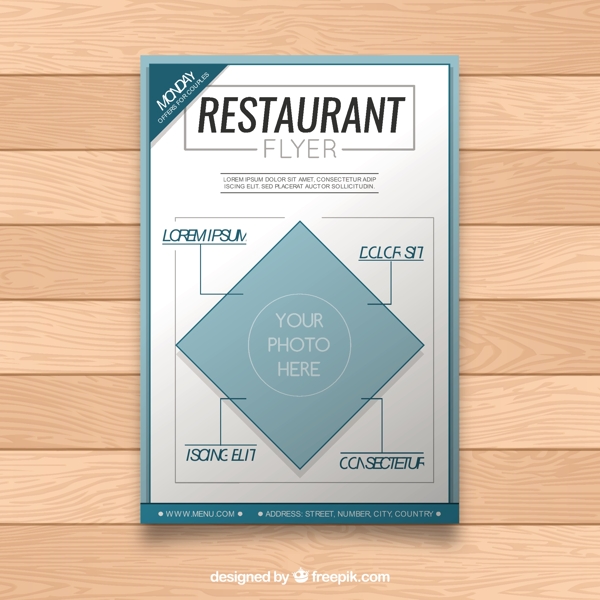 餐厅的信息图表手册