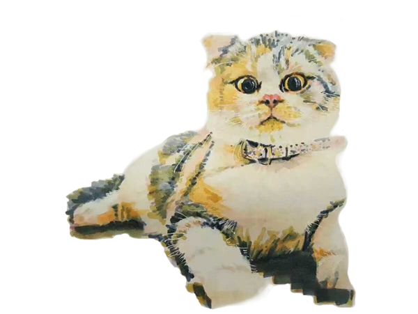 水彩专注猫png